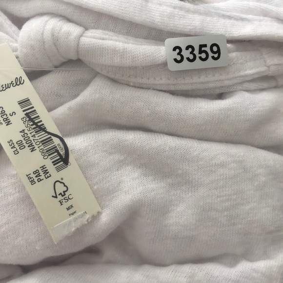 Madewell Knotted Strap Tank Top White NWT S - Picture 8 of 8